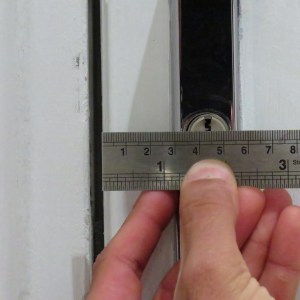 measuring a lock backset